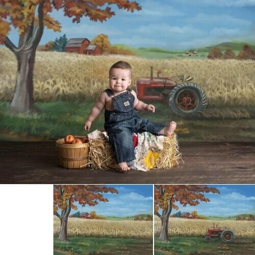 Farm Field Newborn Kids Photography backdrop Blue Sky Children Portrait Background for Photo Studio Birthday Party Decoration