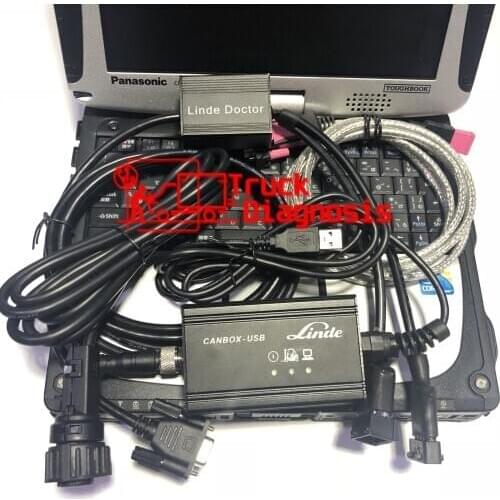 For Linde Canbox doctor Linde pathfinder linde LSG LINDOS Linde forklift truck diagnostic tool+Thoughbook CF19/T420 laptop