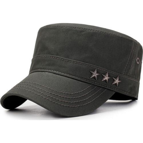 Classic Vintage Flat Top Mens cotton% Caps And Hat Adjustable Fitted Thicker Cap Winter Warm golf Hats For Men Bone Garros