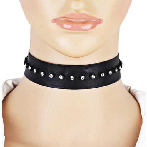 La MaxZa Fashion Necklace Black PU Retro Choker Collar Gothic Punk Harajuku Necklaces for Women Personality Jewelry Accessories