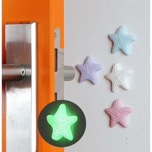 Soft Thickening Rubber Pads Door Stopper Protect Wall Starfish Styling Door Fender Adhesive Sticker Diy Household Products