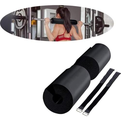 Barbell Pad Pull Up Squat Bar Shoulder Back Protector Pad Grip Support Weight Fitness Bodybuilding Weightlifting Equipment Black