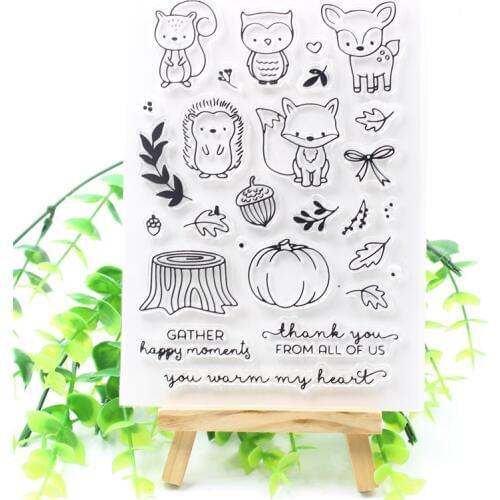 Happy Moments Transparent Clear Silicone Stamps for DIY Scrapbooking/Card Making/Kids Crafts Fun Decoration Supplies
