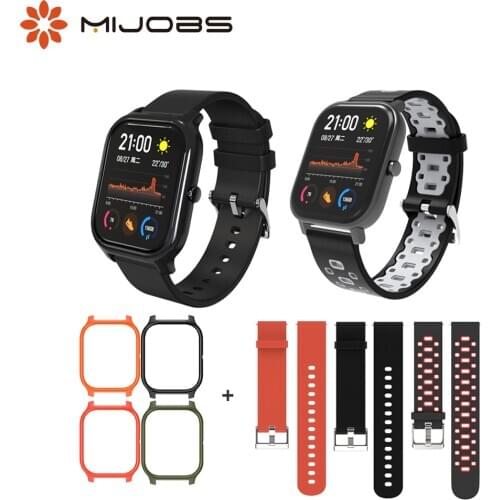 For Amazfit GTS Strap & Protector Case Set 20mm Silicone Wristband Bracelet Protective Cover for Huami Amazfit Correa Smart Band