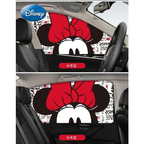 Disney Mickey Mouse Marvel Minnie Spider-Man Car Sunshade Curtains Sunscreen Heat Insulation Glass Shade Blinds