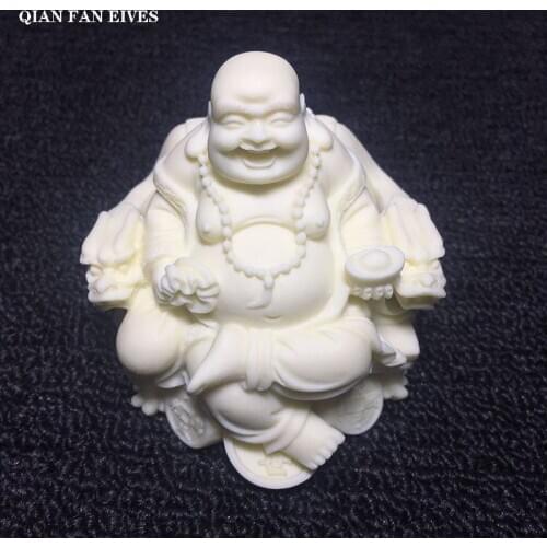 Sitting position Laughing Buddha statue,Fortune Dragon Chair Buddha，Modern art sculptureHome God of Wealth Furnishing Statuette
