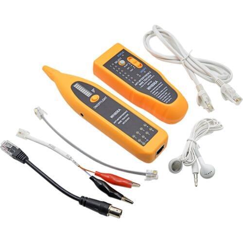 WH806A Network Cable Tester Telephone Wire Tracker Cat5 Cat5E Cat6 Cat6A RJ45 RJ11 BNC Electrical Wire Finding Testing Sequence