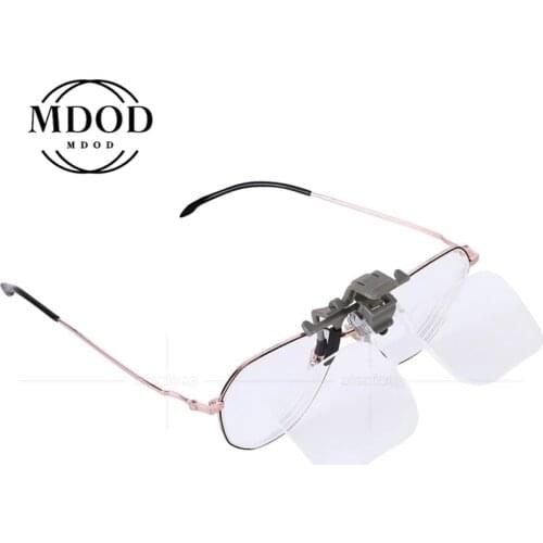 Head-mounted Glasses Clip-on Magnifying Glass 2 Times Acrylic Optical Lens High-definition Elderly Reading Book Reading Reading