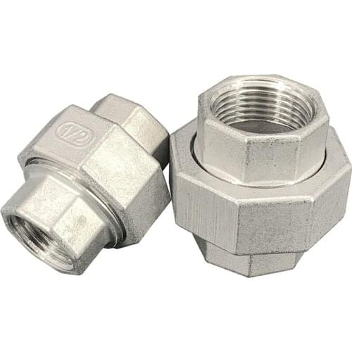 Stainless steel union DN 15 internal and external thread, external thread and internal thread are made of water pipe fittings