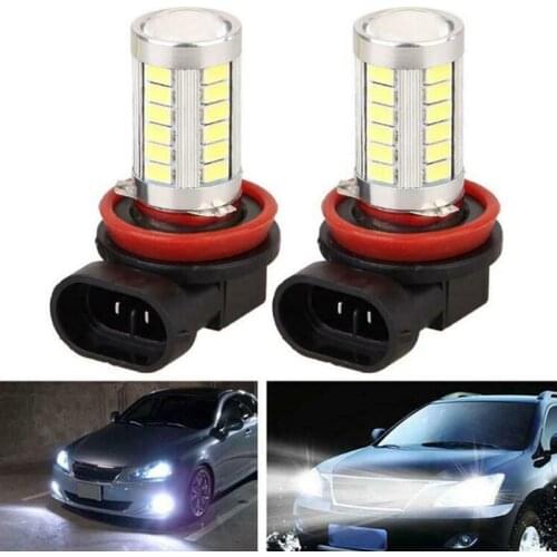 1 Pcs Super Bright H8/H11 33-LED White Car Fog Light Headlight Driving Lamp Bulb New 2021
