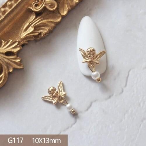 10pcs Valentine Angel Eros Cupid 3D Alloy Nail Art Zircon Crystal Metal Manicure Nails Accesorios Supplies Decorations Charms