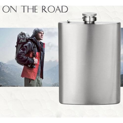 8OZ Pocket Hip Flask Alcohol Bottle Outdoor Travel Wine Drink Pot Portable Alcohol Whiskey Flagon Male Small Mini Wine Bottle