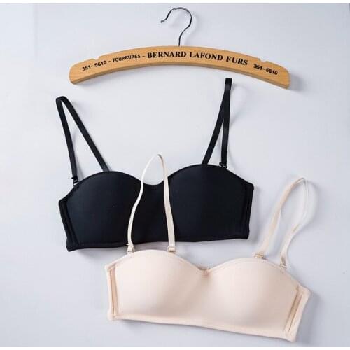 Women Invisible Bra Strapless Bralette 1/2 Cup Push Up Underwear Sexy Lingerie Female Seamless Adjusted-straps Wire Free Bra