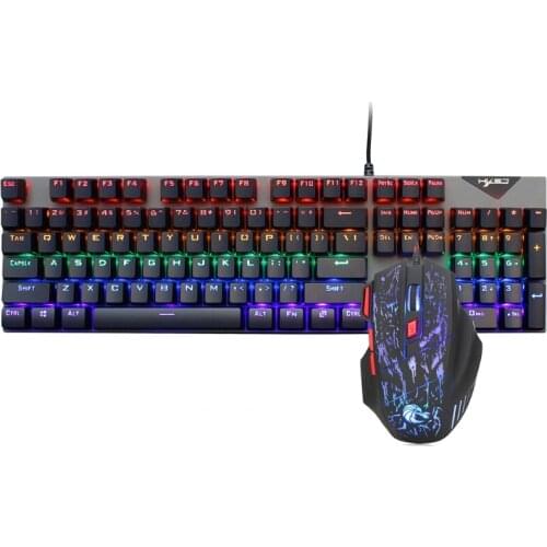 C1FB L300+h300 Wired Keyboard and Mouse Combo Compact Full Size Sleek Design for Computer Desktop Laptop PC Notebook