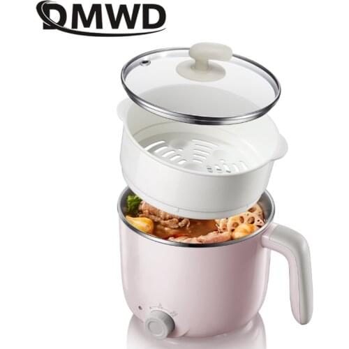 DMWD Mini Electric Pans Dormitory electric cooker Automatic power-off Portable 220V 600W Multifunctional Heat Pots hot pot