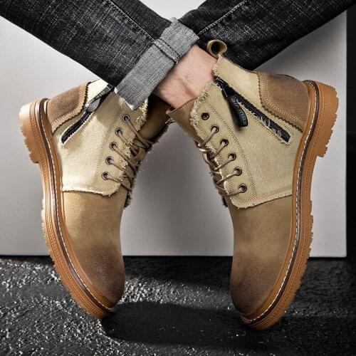 Breathable Casual Shoes Mens Casual Boots Men Shoes Leather Fashion Sneakers Causal Leisure Sports Mens Man Shoe Hot Sale