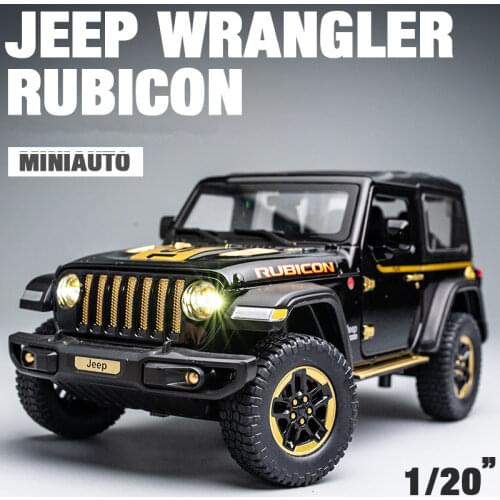1:20 Jeeps Wrangler Rubicon Alloy Car Model Diecast & Toy Metal Off-road Vehicles Model Simulation Collection Childrens Toy Gift