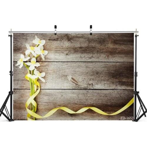 Blossom Flower Petal Wooden Board Photography backgroud Prop For Baby Shower Newborn Party Food Cake Backdrop Photo Studio Decor