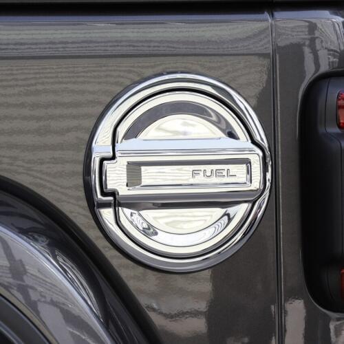 JXKaFa Fit For Jeep Wrangler JL 2018 Car Oil Fuel Tank Cover Cap Trim Sticker Styling Chrome ABS Exterior Auto Parts