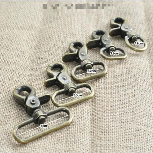Metal clip buckles hooks bronze 17/25/32/38/50mm 5pcs Outdoor Climbing Backpack Hardware accessories DIY pet Dog Cat neck rope