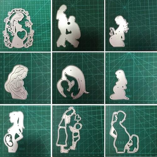 Pregnant woman Mother Metal Cutting Dies Mould Scrapbook Dies for Greet Card Making Cut Paper Craft 2021 New