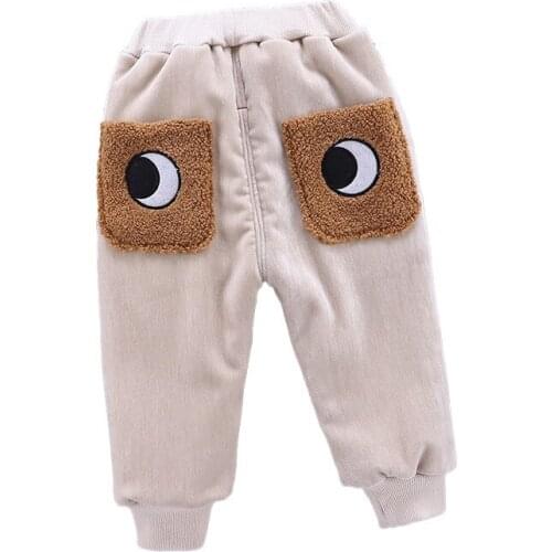 Fashion Winter Baby Girls Clothes New Children Boys Thick Cotton Pants Toddler Casual Costume Infant Clothing Kids Sportswear