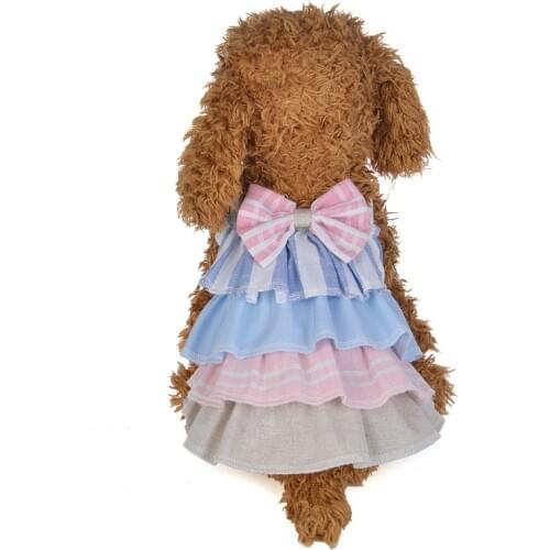New Pet Birthday Bow Cake Dresses Clothes For Dog Puppy Princess Dresses Cat Skirts Clothing Chihuahua Small Dogs Apparel