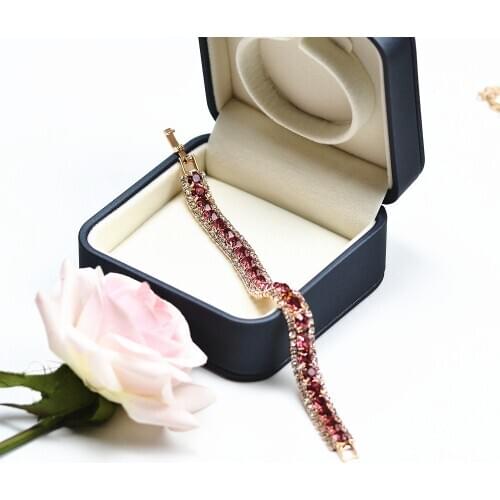 Tennis Bracelet Charm Accessories for Women Jewellery Fold Over Clasp Rhinestone Prong Setting Wholesale