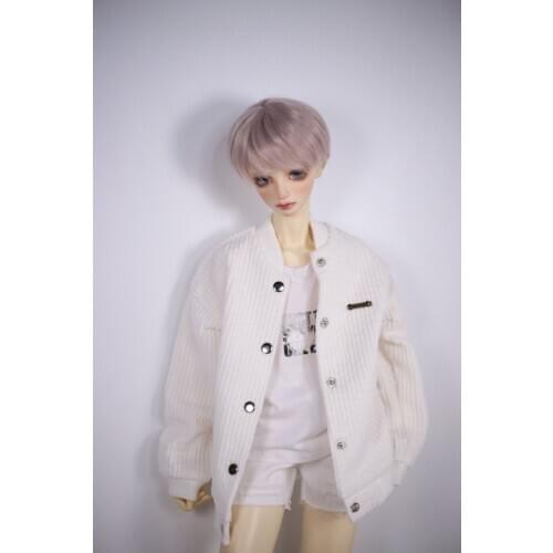 BJDdoll clothes corduroy print baseball shirt in 2 colors for 1/3 1/4 MSD DD Uncle doll accessories