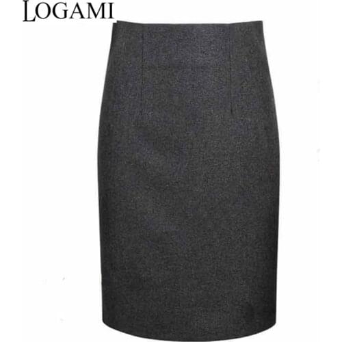 Autumn Winter High Waist Pencil Skirt Wool Sexy Bodycon Skirts Womens Midi Skirt Office Ladies Saia Faldas 2016