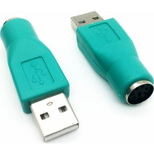 2pcs New USB Male To For PS2 Female Adapter Converter for Computer PC Keyboard Mouse Hot Worldwide Promotion
