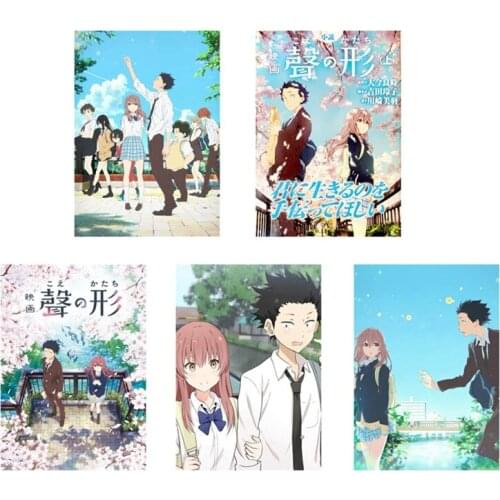 Anime Poster Japan Cartoon Movie A Silent Voice Canvas Painting Retro Wall Art Posters And Prints Pictures Home Decoration
