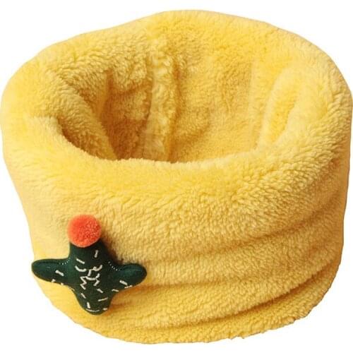 Plush Thickened Autumn Winter Warm Bib Baby Plush Neck Cover Girls Boys Scarves Newborn Necks Knit Snood Kids Scarf For Children