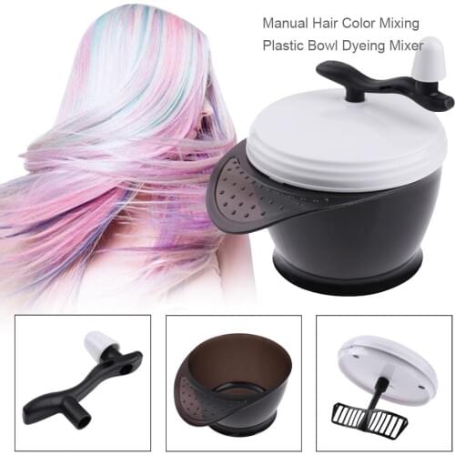 Professional Manual Hair Color Dyeing Mixing Plastic Bowl Dyeing Mixer Hairdressing Salon Tool Bowl Hairdressing Tool Device