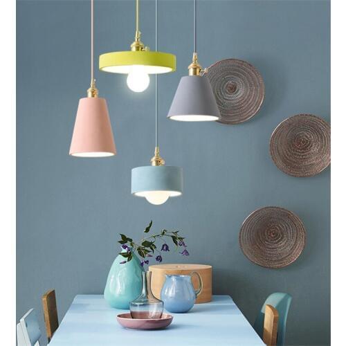 Industrial Wind Modern LED Pendant Light Loft Style Color Cement Hanging Lamp Home Lighting Nordic Antique Droplight Fixtures