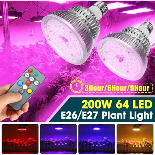 1000W Led Full Spectrum Plant Grow light Growth Lamp LED Bulbs Vegetable growbox Tent Lighting Greenhouse E27 E26 With Remote