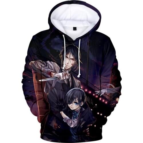 Tops Cosplay Hot Koop Black Butler Hoodies Sweatshirt 3D Gedrukt Sweatshirt Jassen Hoge Kwaliteit Jas Kleding Luxury Popular