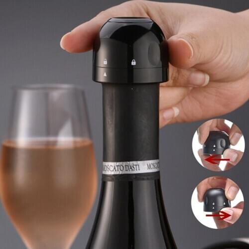 2021 Vacuum Red Wine Bottle Cap Stopper Silicone Sealed Champagne Bottle Stopper Vacuum Sealer Retain Freshness Stopper Bar Tool