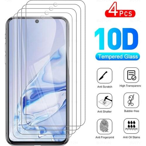 4Pcs Full Cover Protective Glass For Blackview A100 Tempered Glass For Black View A 100 6.67" 2021 Phone Screen Protector Film