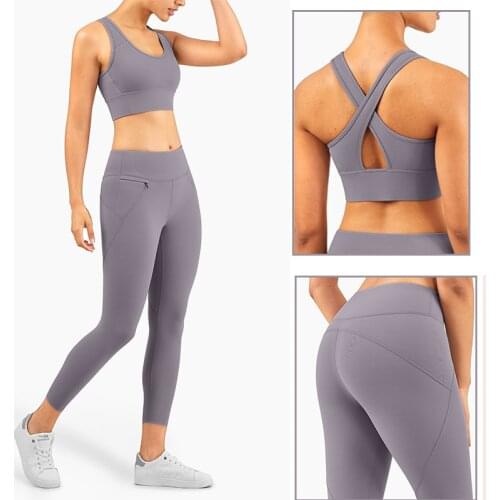 New Yoga Set Suit Workout Clothes for Women Sports Bra and Leggings Sets Jogging Woman Gym Set Clothing Fitness Suit