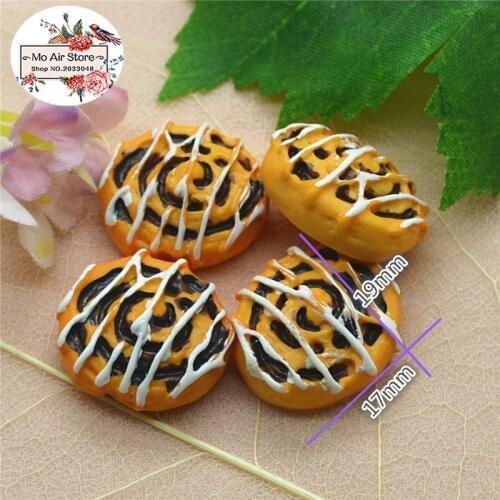 10pcs Resin bread Flatback Cabochon Miniature food Art Supply Decoration Charm DIY Craft