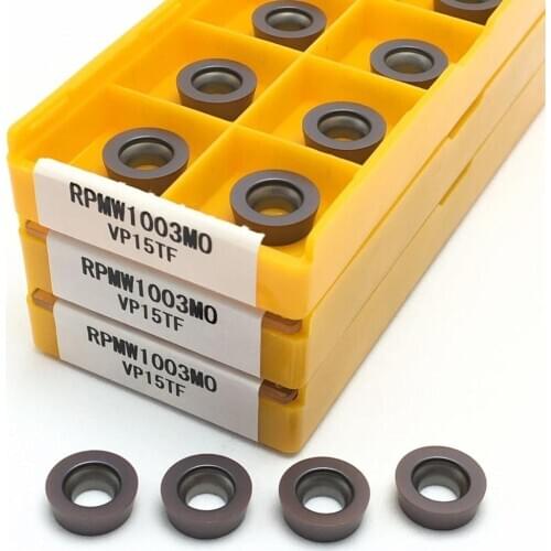 10PCS RPMW1003MO VP15TF Carbide Insert Milling Cutter RPMW 1003 Turning Insert Parts Tool