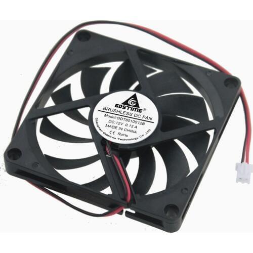 100 Pcs Gdstime 2Pin 8cm 80x80x10mm 8010 12V DC Burshless Computer CPU Cooling PC Cooler Fan 80mm x 10mm