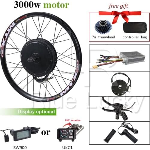150mm dropouts 48v-72v 3000w electric bike conversion kit with lcd meter 100km/h speed max