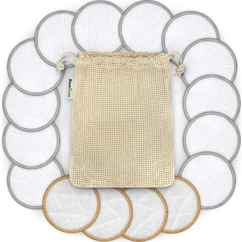 16 PCS Reusable Cotton Rounds Facial Cleasing Cotton Pad Washable Makeup Remover Cotton Pad Portable Cosmetics Make Up Tools