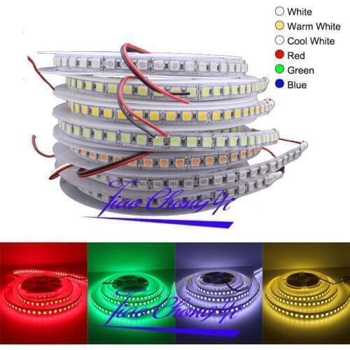 2021Hot 12V 5050 600led Single Row LED strip 120led/M 5M Flexible Light home decoration New