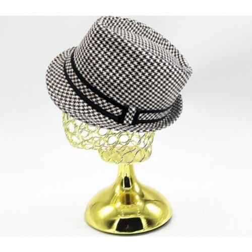 21inch Elegant Hats Caps Jewelry Hairpiece Display Mannequin Head Stand Golden