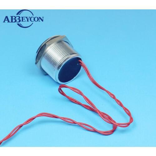 22mm Vandal Resistant Stainless Steel 0.2A 24VAC/DC IP68 Latching Normally Open Waterproof 300mm long Wired Touch Piezo Switch