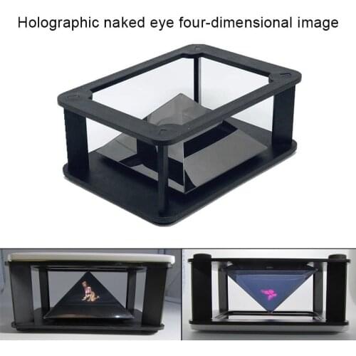 3D Holographic Projector Pyramid Four-dimensional Image Display Portable For Mobile Phone UY8