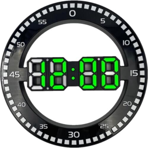 3D LED Wall Clock LED Display Electronics Modern Design Digital Table Alarm Nightlight for Living Room Decoration
